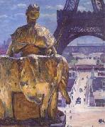 Louis Welden Hawkins THe Eiffel Tower,Seen from the Trocadero (mk06) oil painting on canvas